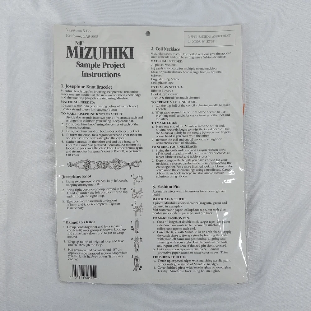 MIZUHIKI Colorful Paper Cord Rainbow Assortment Japan New - Picture 5 of 5